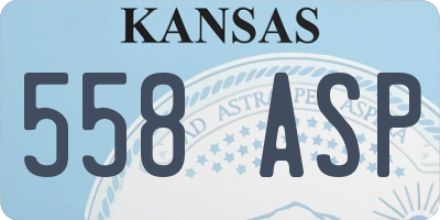 KS license plate 558ASP