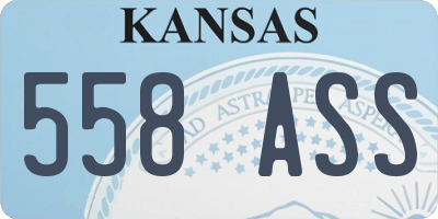 KS license plate 558ASS