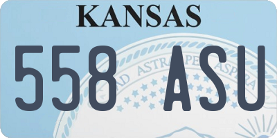 KS license plate 558ASU