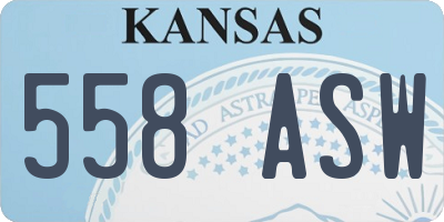 KS license plate 558ASW