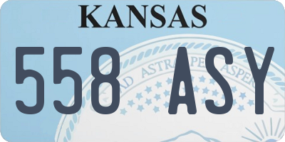 KS license plate 558ASY