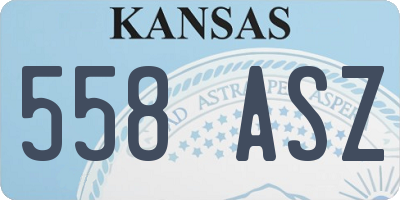 KS license plate 558ASZ