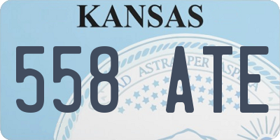 KS license plate 558ATE