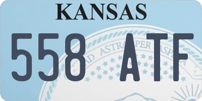 KS license plate 558ATF