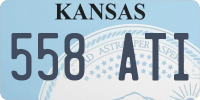 KS license plate 558ATI
