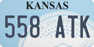KS license plate 558ATK