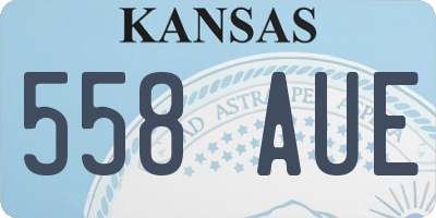 KS license plate 558AUE