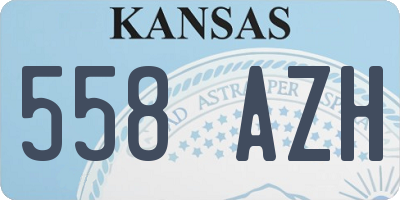 KS license plate 558AZH
