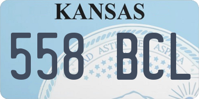 KS license plate 558BCL