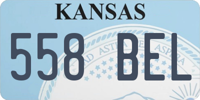 KS license plate 558BEL