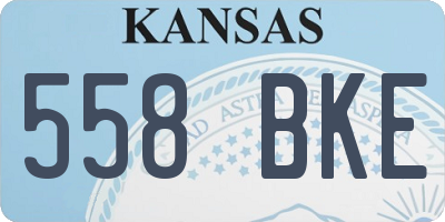 KS license plate 558BKE