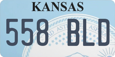 KS license plate 558BLD