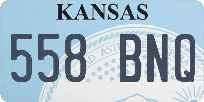 KS license plate 558BNQ