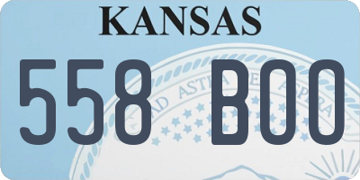 KS license plate 558BOO