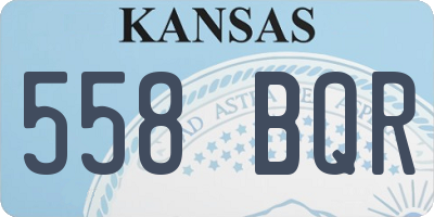 KS license plate 558BQR