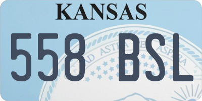 KS license plate 558BSL