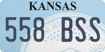 KS license plate 558BSS