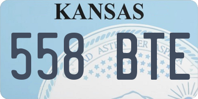 KS license plate 558BTE