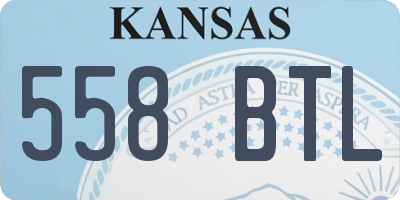 KS license plate 558BTL