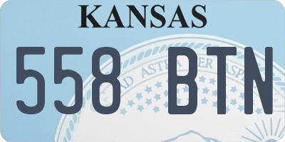 KS license plate 558BTN