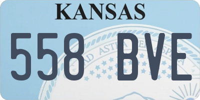 KS license plate 558BVE