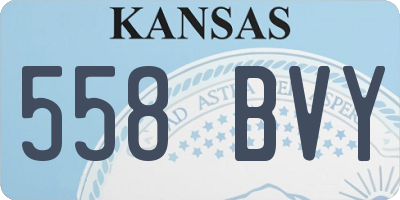 KS license plate 558BVY