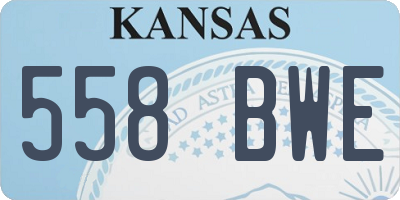 KS license plate 558BWE
