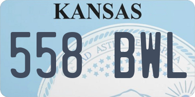 KS license plate 558BWL