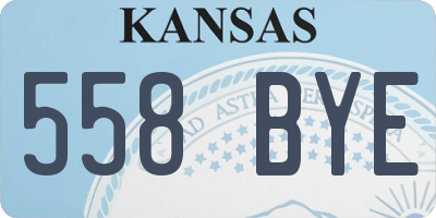 KS license plate 558BYE