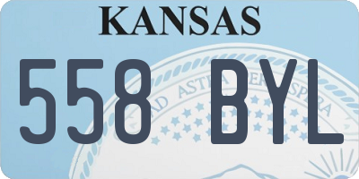 KS license plate 558BYL