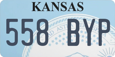 KS license plate 558BYP