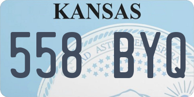 KS license plate 558BYQ