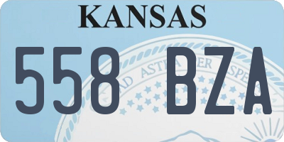KS license plate 558BZA