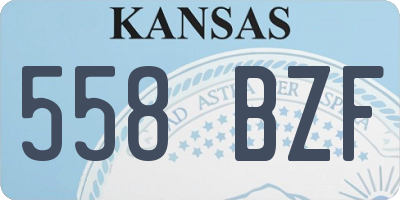 KS license plate 558BZF