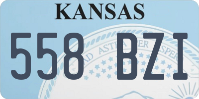 KS license plate 558BZI