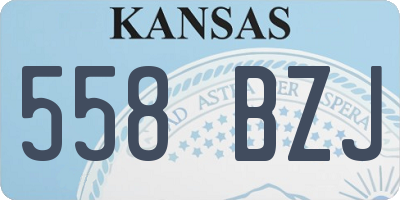 KS license plate 558BZJ