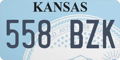 KS license plate 558BZK