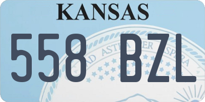 KS license plate 558BZL