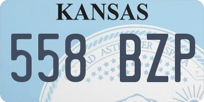 KS license plate 558BZP