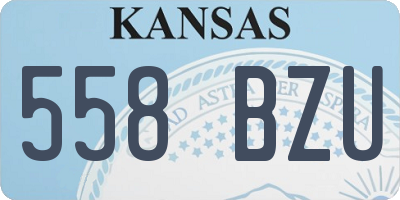KS license plate 558BZU