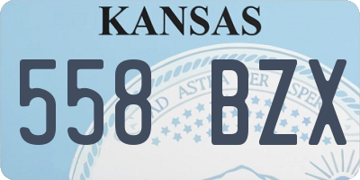 KS license plate 558BZX