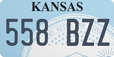 KS license plate 558BZZ