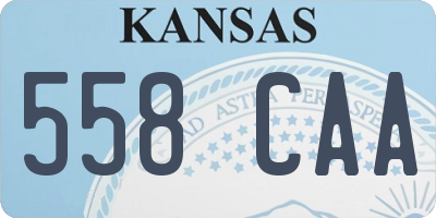 KS license plate 558CAA