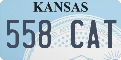 KS license plate 558CAT