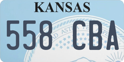 KS license plate 558CBA
