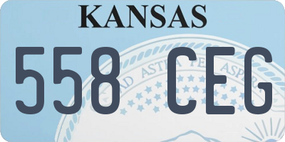 KS license plate 558CEG