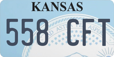 KS license plate 558CFT