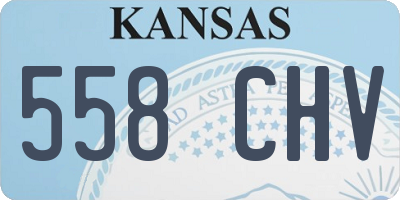 KS license plate 558CHV