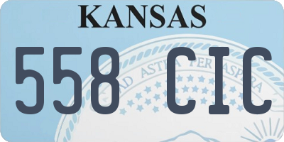 KS license plate 558CIC