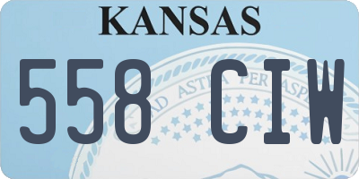 KS license plate 558CIW